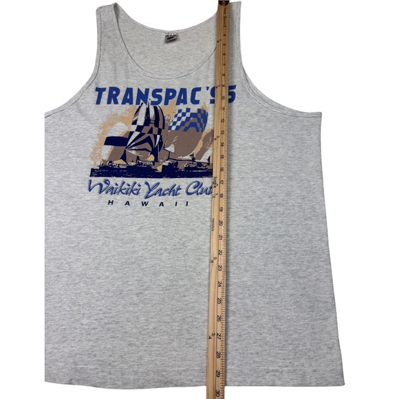 Vintage 90s Transpac 95 Tank Top Single Stitch Waikiki Yacht Club Hawaii XL USA‎ - Picture 4 of 8
